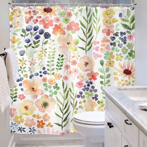Custom Printed Bath Curtain — custom printed polyester bath curtain detail view