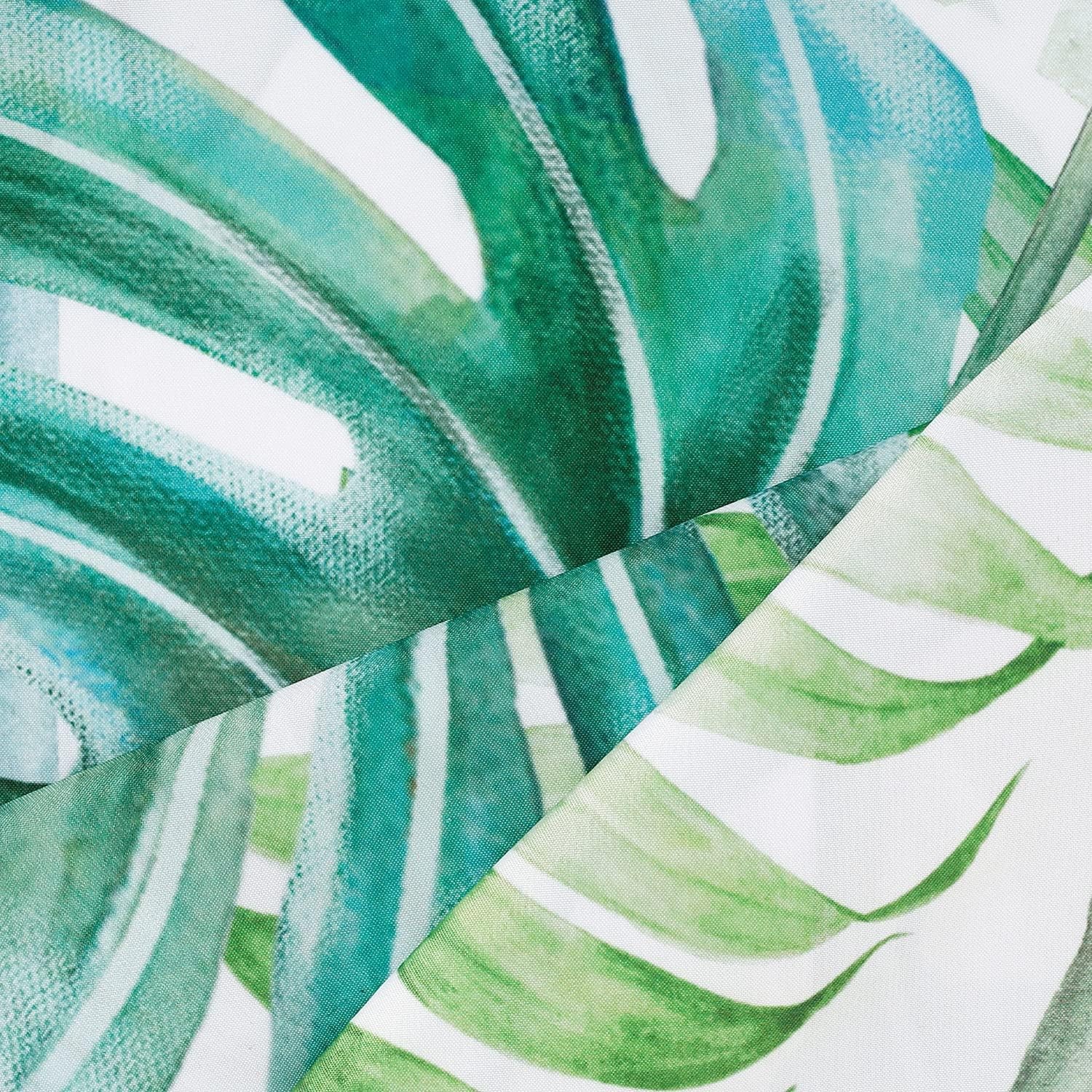 Custom Printed Bath Curtain — custom printed polyester bath curtain detail view