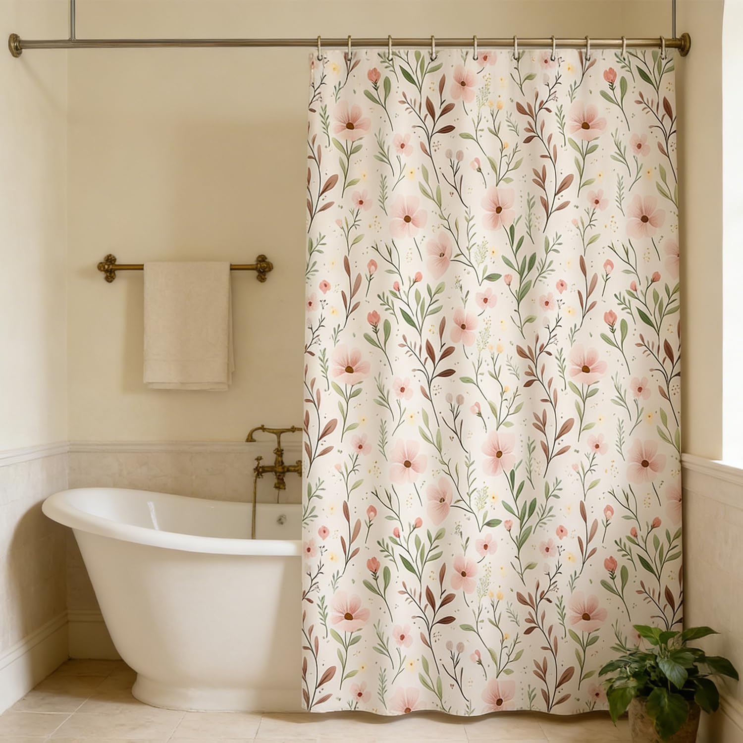 Custom Printed Bath Curtain — custom printed polyester bath curtain detail view