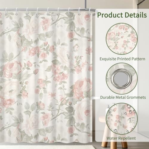 Custom Printed Bath Curtain — custom printed polyester bath curtain detail view