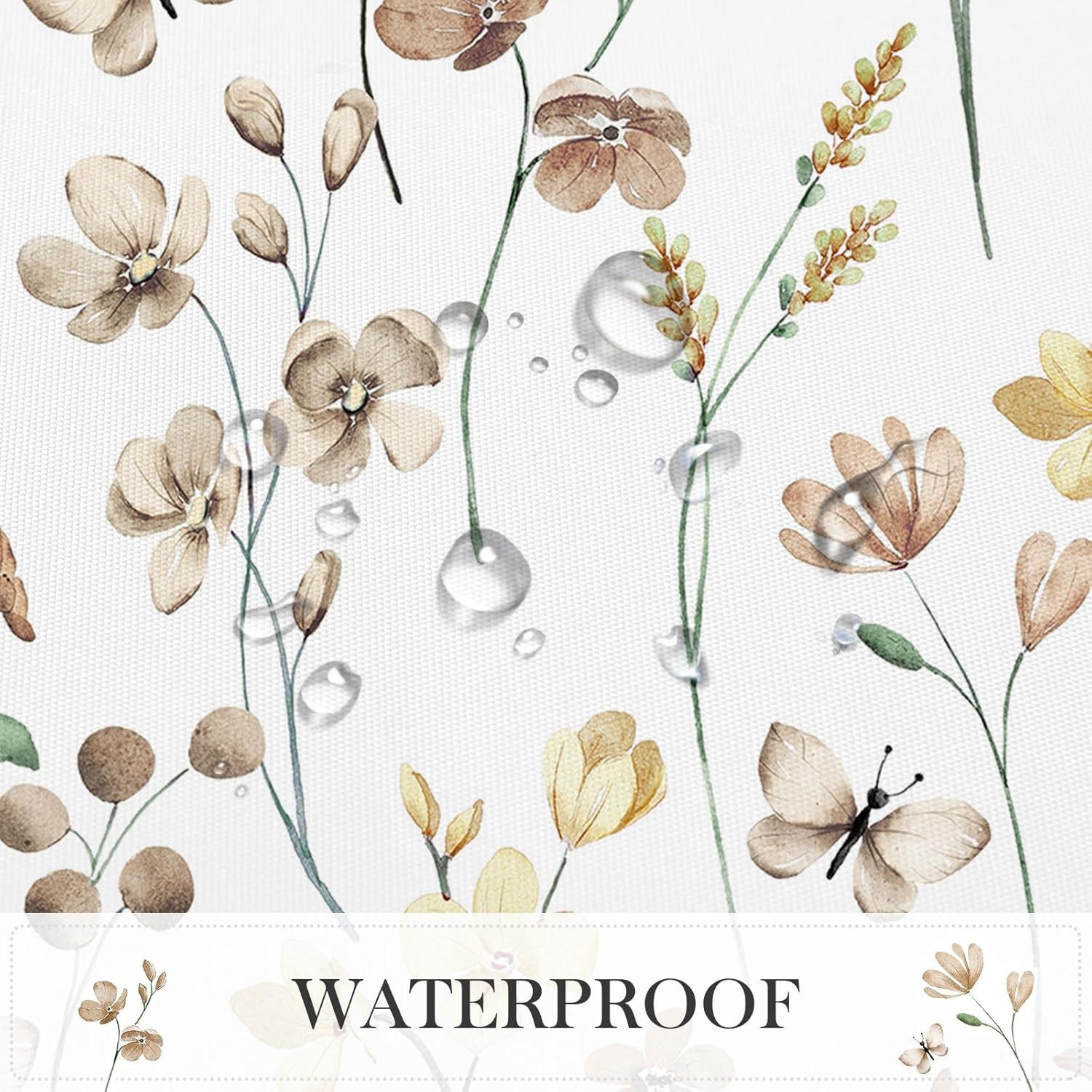 Custom Printed Bath Curtain — custom printed polyester bath curtain detail view
