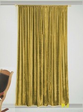 100% Cotton Velvet Curtain-Lined-Blackout Panel-Thick & Soft Fabric- ROD POCKET — custom printed polyester bath curtain