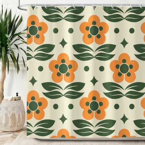 Custom Printed Bath Curtain — custom printed polyester bath curtain detail view