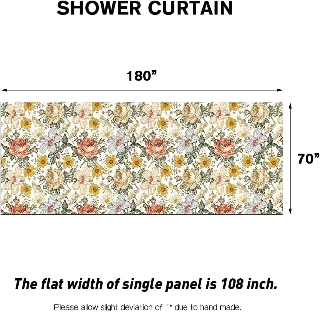 Custom Printed Bath Curtain — custom printed polyester bath curtain detail view