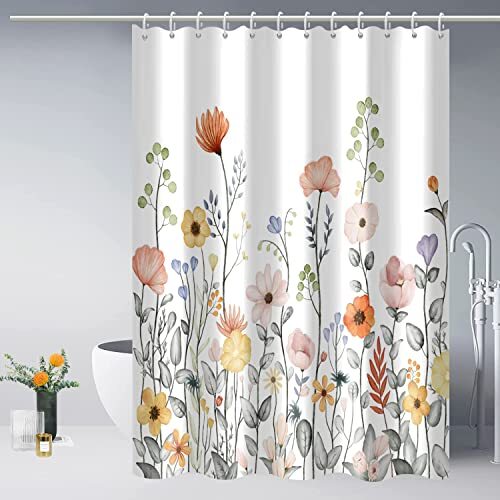 Custom Printed Bath Curtain — custom printed polyester bath curtain detail view