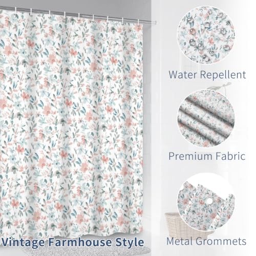 Custom Printed Bath Curtain — custom printed polyester bath curtain detail view