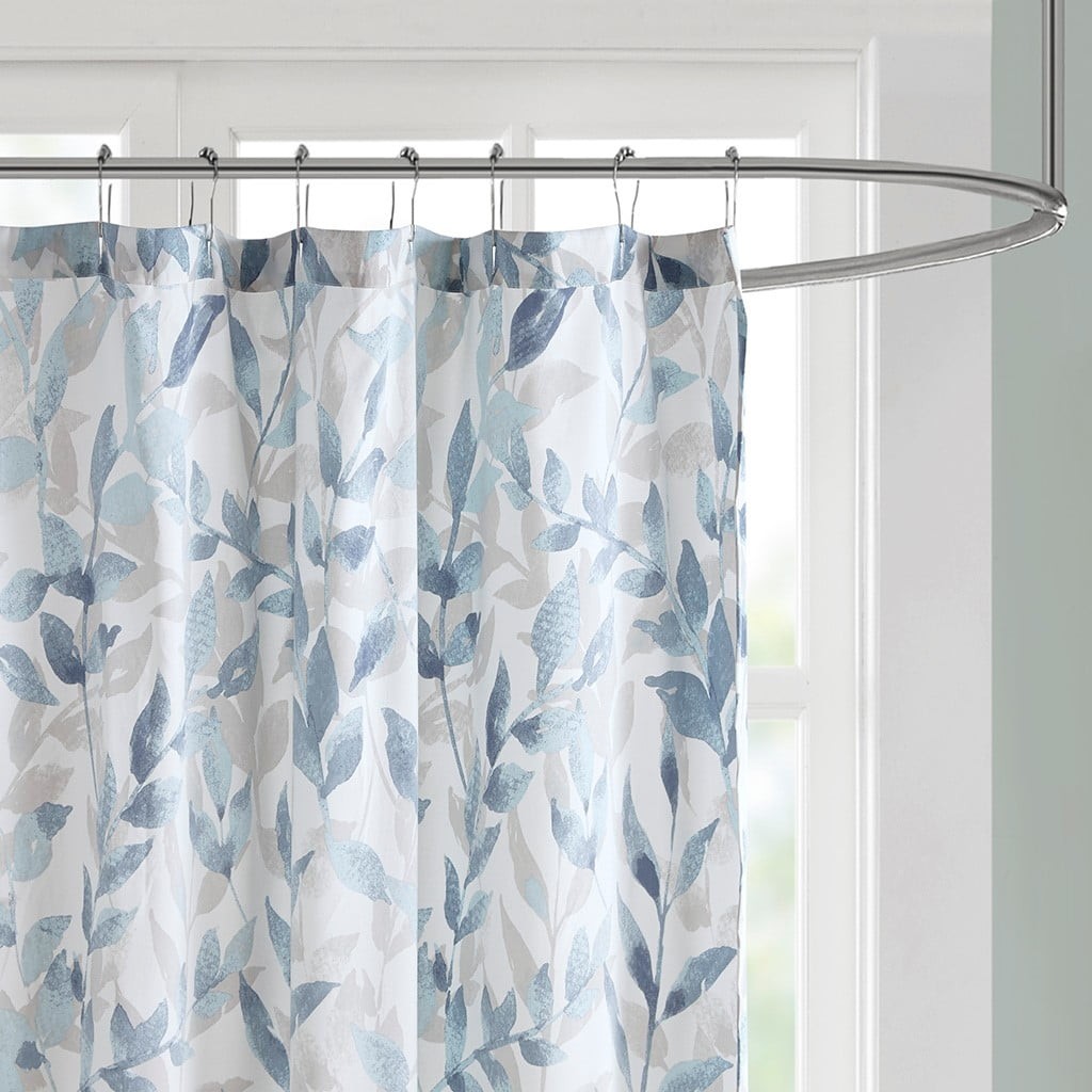 Custom Printed Bath Curtain — custom printed polyester bath curtain detail view