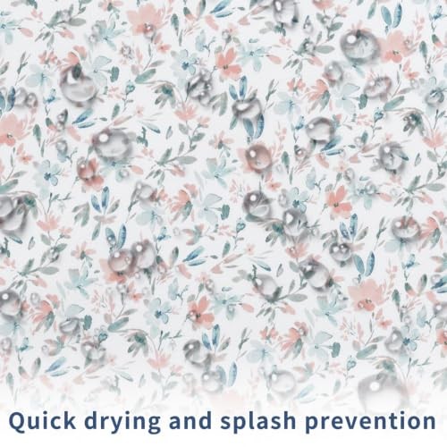 Custom Printed Bath Curtain — custom printed polyester bath curtain detail view