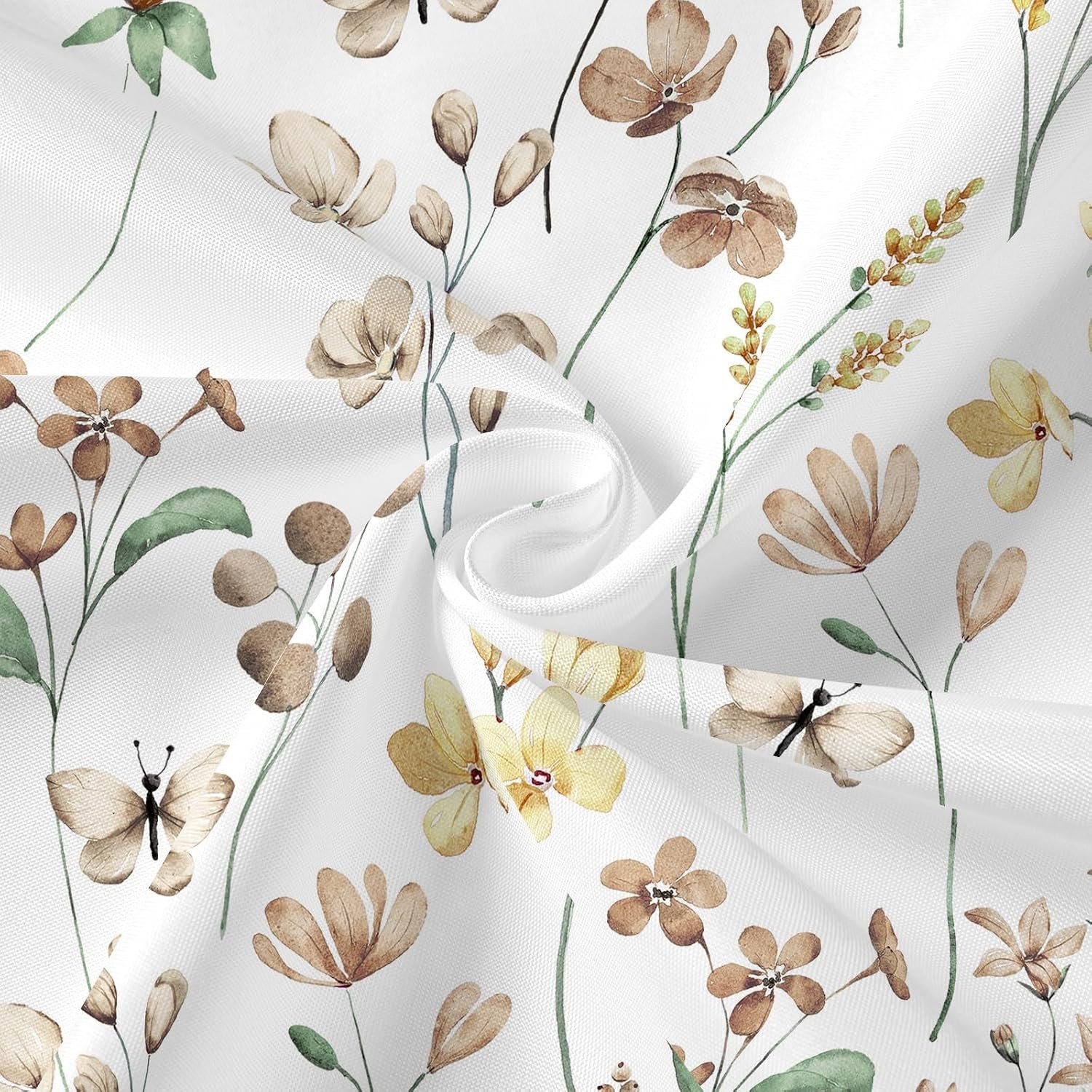 Custom Printed Bath Curtain — custom printed polyester bath curtain detail view