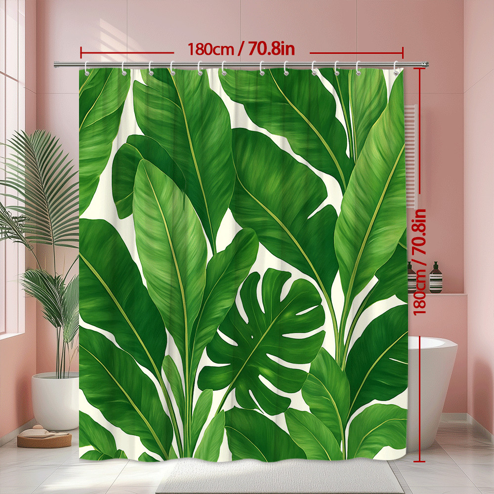 Custom Printed Bath Curtain — custom printed polyester bath curtain detail view