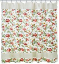 GUS Jakarta Flower Shower Curtain 72 inch x 72 inch — custom printed polyester bath curtain